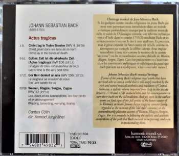 CD Johann Sebastian Bach: "Actus Tragicus" Cantates / Kantaten BWV 4, 12, 106 & 196 260894