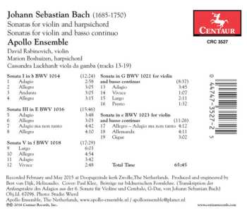 CD Johann Sebastian Bach: Sonatas 486785