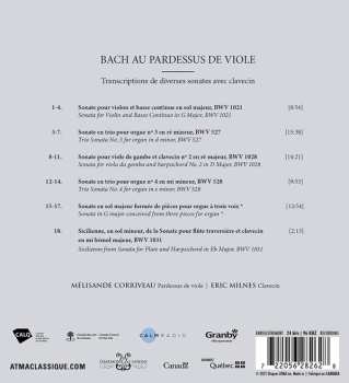 CD Johann Sebastian Bach: Au Pardessus De Viole 523543