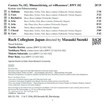 CD Johann Sebastian Bach: Cantatas 3: BWV 12 Weinen, Klagen, Sorgen, Zagen - BWV 54 Widerstehe Doch Der Sünde - BWV 162 Ach, Ich Sehe, Itzt, Da Ich Zur Hochzeit Gehe - BWV 182 Himmelskönig, Sei Willkommen 447759