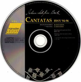 CD Johann Sebastian Bach: Cantatas BWV 94-96 380731