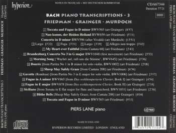 CD Johann Sebastian Bach: Bach • Piano Transcriptions - 3 182155