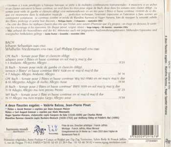 CD Johann Sebastian Bach: Sonates En Trio – A Deux Fleustes Esgales 329100