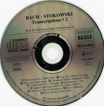 CD Johann Sebastian Bach: Bach-Stokowski Transcriptions • Vol. 2 314641