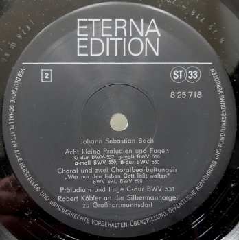 LP Johann Sebastian Bach: Orgelwerke 7