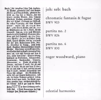 Johann Sebastian Bach: BWV 903, 826, 830