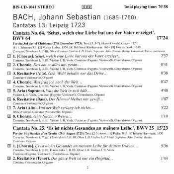 CD Johann Sebastian Bach: Cantatas 13: BWV 64 Sehet, Welch Eine Liebe - BWV 25 Es Ist Nichts Gesundes An Meinem Leibe - BWV 69a Lobe Den Hernn, Meine Seele - BWV 77 Du Sollt Gott, Deinen Herren, Lieben - BWV 50 Nun Ist Das Heil Und Die Kraft 186607