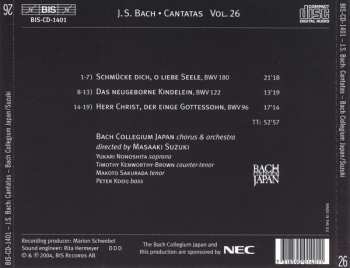 CD Johann Sebastian Bach: Cantatas 26 : BWV 96 Herr Christ, Der Einge Gottessohn - BWV 122 Das Neugeborne Kindelein - BWV 180 Schmücke Dich, O Liebe Seele 236875