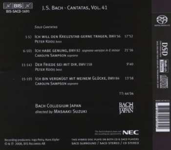 SACD Johann Sebastian Bach: Cantatas 41:►56►82►84►158 - Der Friede Sei Mit Dir 190504