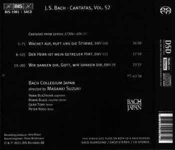 SACD Johann Sebastian Bach: Cantatas 52: ►29 ►112 ►140 (Wachet Auf, Ruft Uns Die Stimme) 116641