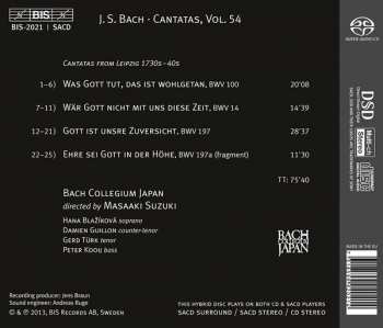 SACD Johann Sebastian Bach: Cantatas 54: ►14 ►100 ►197 ►197a (Ehre Sei Gott In Der Höhe) 119727