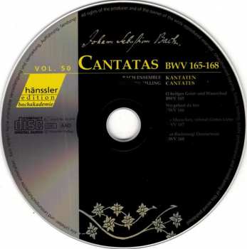 CD Johann Sebastian Bach: Cantatas BWV 165-168 Vol.50 337712