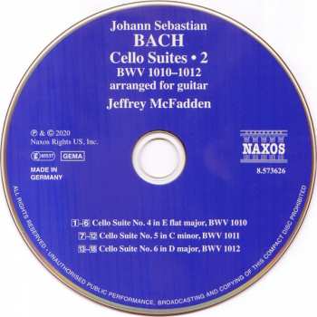 CD Johann Sebastian Bach: Cello Suites Arranged For Guitar • 2 148551