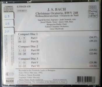 3CD Johann Sebastian Bach: Christmas Oratorio, BWV 248 123216