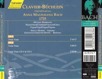 2CD Johann Sebastian Bach: Clavier-Büchlein For / Für / Pour Anna Magdalena Bach 1725 419601