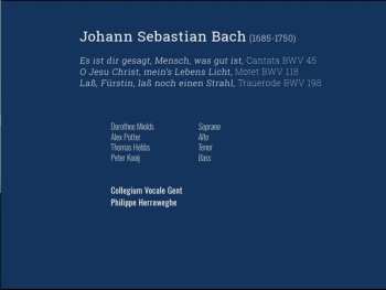 CD Johann Sebastian Bach: Meins Lebens Licht (Cantatas BWV 45 - 198 & Motet BWV 118) 446748