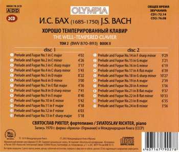 2CD Johann Sebastian Bach: Well-Tempered Clavier Book II = Хорошо Темперированный Клавир Том II 154714
