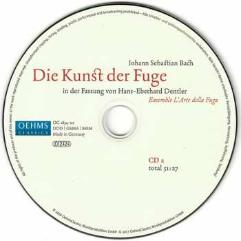 2CD Johann Sebastian Bach: Die Kunst Der Fuge 246123