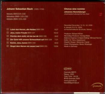 CD Johann Sebastian Bach: Die Motetten BWV 225-230 348093