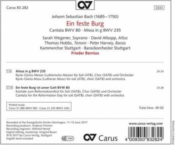CD Johann Sebastian Bach: Ein Feste Burg: Cantata BWV 80; Miss In G, BWV 235 324219