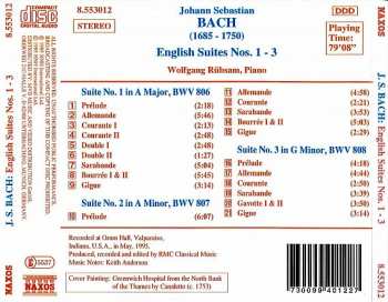 CD Johann Sebastian Bach: English Suites Nos. 1 - 3 BWV 806-808 301538
