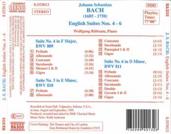 CD Johann Sebastian Bach: English Suites Nos. 4 - 6 BWV 809 - 811 538483