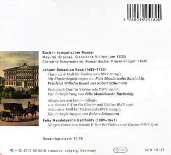 CD Johann Sebastian Bach: Bach in romantischer Manier: Bearbeitungen von Mendelssohn, Schumann, David und Ressel 428207