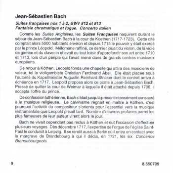 CD Johann Sebastian Bach: French Suites Nos. 1 & 2 BWV 812 & 813 • Italian Concerto • Chromatic Fantasia And Fugue 318168