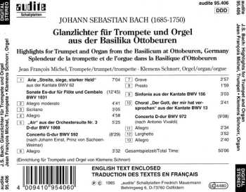 CD Johann Sebastian Bach: Glanzlichter Für Trompete Und Orgel Aus Der Basilika Ottobeuren 497655