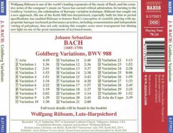 CD Johann Sebastian Bach: Goldberg Variations, for keyboard (Clavier-Übung IV), BWV 988 (BC L9) 114922