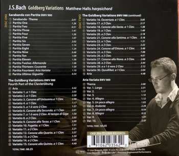 2CD Johann Sebastian Bach: Goldberg Variations • Sarabanda Con Partite • Aria Variata 346145