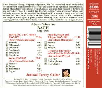 CD Johann Sebastian Bach: Guitar Transcriptions - Partita No. 2, BWV 826 / Lute Partita, BWV 997 / Prelude, Fugue And Allegro, BWV 998 297879
