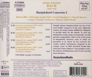 CD Johann Sebastian Bach: Harpsichord Concertos I 313866