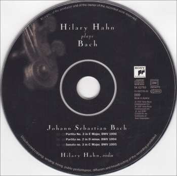 CD Johann Sebastian Bach: Hilary Hahn Plays Bach 146764