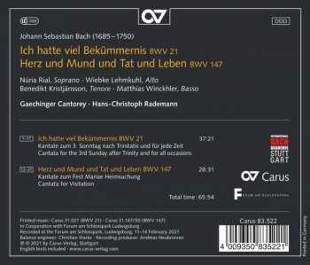 CD Johann Sebastian Bach: Ich Hatte Viel Bekümmernis BWV 21 - Herz Und Mund Und Tat Und Leben BWV 147 196102