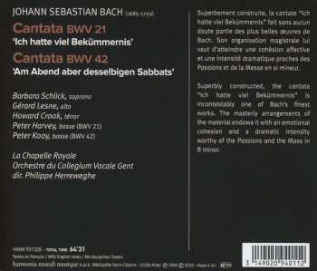 CD Johann Sebastian Bach: Ich Hatte Viel Bekümmernis - Cantatas BWV 21, 42 122280