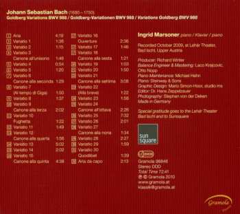 CD Johann Sebastian Bach: Goldberg-Variationen BWV 988 429621
