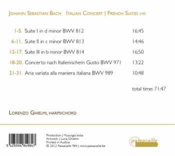 CD Johann Sebastian Bach: Italian Concert | French Suites I-III 332564
