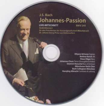 DVD Johann Sebastian Bach: Johannes-Passion, BWV 245 - Fassung Von 1724 Mit Zusätzlich 3 Arien Aus Der Fassung von 1725, BWV 245a 440032