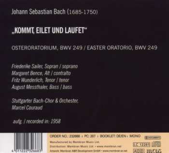 CD Johann Sebastian Bach: Kommt, Eilet Und Laufet (Osteroratorium / Eater Oratorio) 327405