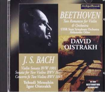 CD David Oistrach: Violinkonzerte Nr. 1 & 2 Konzert Für 2 Violinen Und Streichorchester BWV 1043 439316