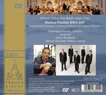 CD Johann Sebastian Bach: Markus-Passion 290422