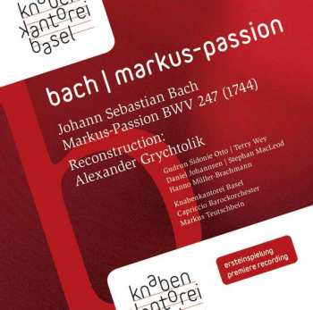 2CD Johann Sebastian Bach: Markus-passion Nach Bwv 247 175729