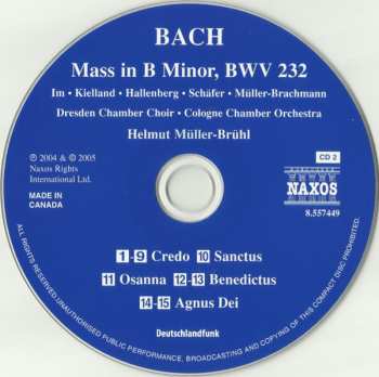 2CD Johann Sebastian Bach: Mass In B Minor 101744