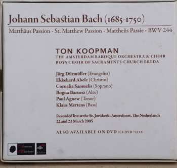 2CD Johann Sebastian Bach: Matthäus Passion 520265