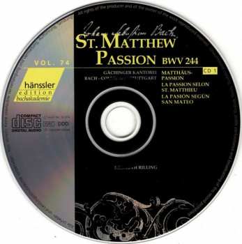 3CD Johann Sebastian Bach: St. Matthew Passion BWV 244 317350