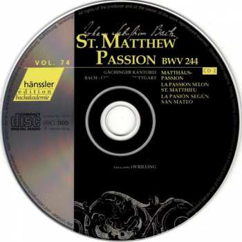 3CD Johann Sebastian Bach: St. Matthew Passion BWV 244 317350