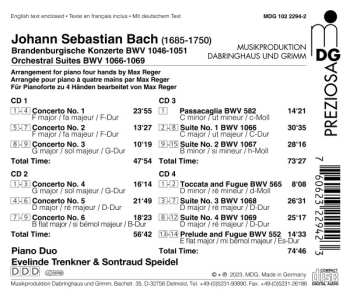 4CD/Box Set Johann Sebastian Bach: Brandenburgische Konzerte / Orchestral Suites / Passacaglia C Minor / Toccata And Fugue D Minor / Prelude And Fugue E Flat Major 486569