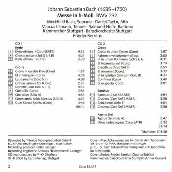 2CD Johann Sebastian Bach: Messe In H-Moll, BWV 232 292646