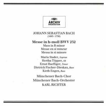 2CD Johann Sebastian Bach: Messe In H-moll • Mass In B Minor • Messe En Si Mineur - BWV 232 426773